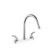 8" Dual Handles Brass Chroming Kitchen Sink Mixer